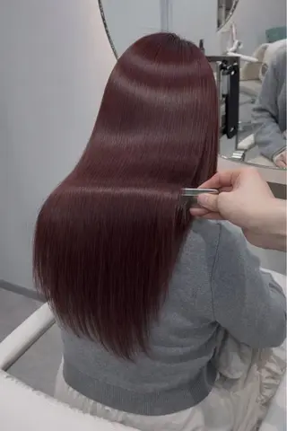 ロング 美髪縮毛矯正／ツヤ 髪カラー🫧つばさのヘアスタイル