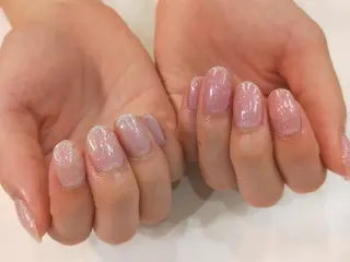 ネイル はばすみれ🎀ﾈｲﾙ 光ﾌｪｲｼｬﾙ ﾍｱのネイルデザイン