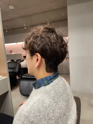 ショート カラー パーマ メンズ 表参道🌿赤み消し カラー/チナツのヘアスタイル