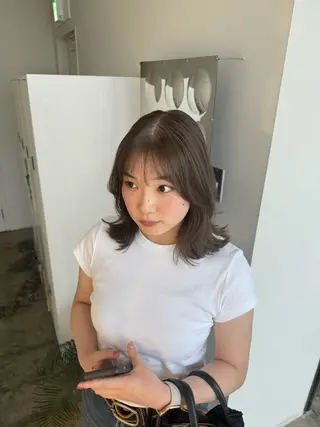 ロング カラー 透明感カラー/顔周り レイヤー/髪質改善のヘアスタイル