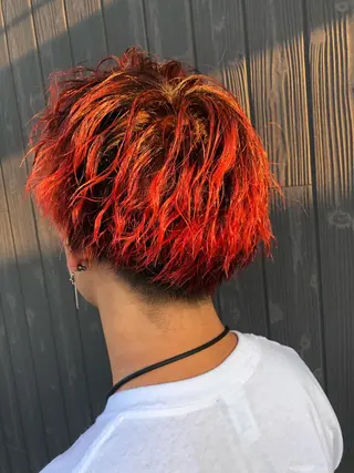 ショート カラー パーマ メンズ NAKAGAWA YUICHIのヘアスタイル