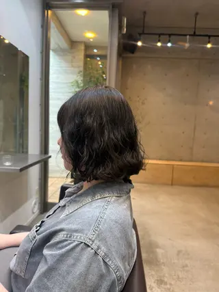ミディアム 🌿朝5分でお洒落 パーマスタイル🌿のヘアスタイル