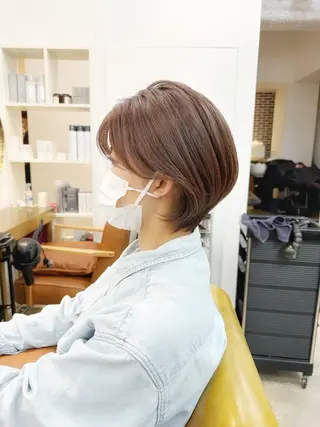 ショート カラー 👑銀座ショート/ 絶壁補正/金子涼👑のヘアスタイル