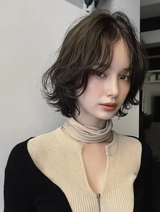 ショート パーマ Marin🦢 🩵レイヤーカットのヘアスタイル