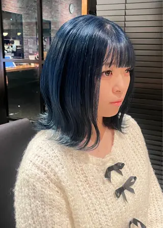 ミディアム カラー 田中 美月のヘアスタイル