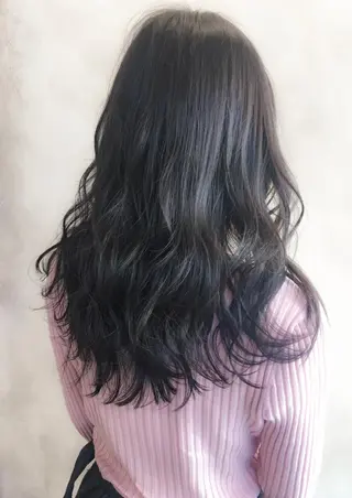 セミロング カラー 中田 敏明のヘアスタイル