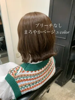ミディアム カラー 似合わせレイヤー カット/KANNAのヘアスタイル