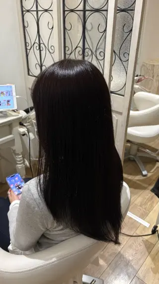 ミディアム カラー 似合わせ 顔周りYUUGAのヘアスタイル