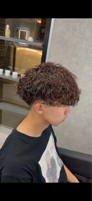 ミディアム パーマ ヘアアレンジ メンズ 【札幌メンズ特化】 🔥RIKU🔥のヘアスタイル