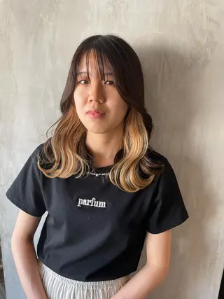 セミロング カラー 髪質改善/美髪矯正 🪼土屋そーたのヘアスタイル