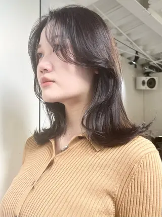 セミロング カラー HARU//原宿🤍 リピート率NO.1のヘアスタイル