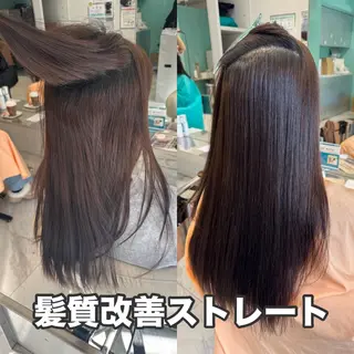 ロング カラー 髪質改善/縮毛矯正 心斎橋/池本有宏のヘアスタイル