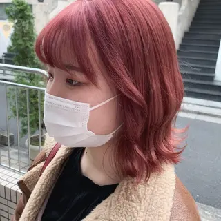 ミディアム カラー ヘアアレンジ 🍒暖色✖️レイヤー /Haruna🍒のヘアスタイル