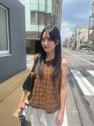 ロング カラー H I ＮＡのヘアスタイル