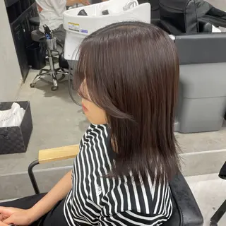 セミロング カラー パーマ ヘアアレンジ メンズ mona/ ストレートスタイル✨のヘアスタイル