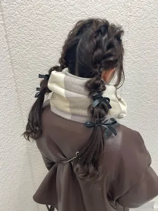 セミロング ヘアアレンジ MAIKA/ 茅ヶ崎のヘアスタイル