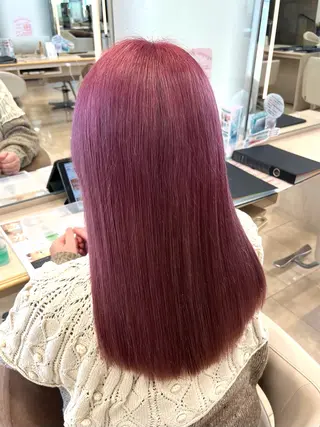 セミロング カラー 暖色/ブリーチカラー 🎀 M i k uのヘアスタイル