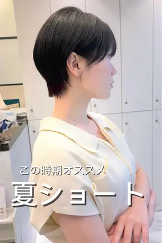 ショート 【ショート/ボブ 丸みショート】深萱のヘアスタイル