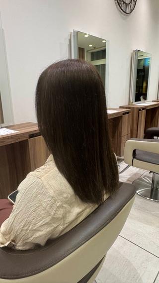 セミロング カラー 薮押 いづみのヘアスタイル