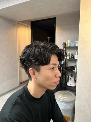 パーマ メンズ メンズ特化/マッシュ 小原  啓裕のヘアスタイル