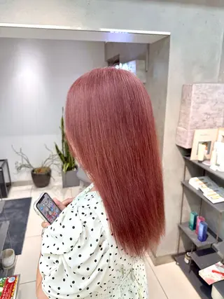 セミロング カラー ハイトーンカラー が絶対可愛い✨泰聖✨のヘアスタイル