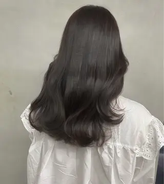 ロング カラー 新宿/韓国ヘア/ 髪質改善ストレートのヘアスタイル