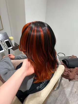 カラー ブリーチカラー/茨木 𝙨𝙖𝙠𝙞💚のヘアスタイル