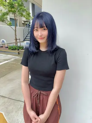 セミロング カラー ✨髪質改善/透明感 カラー🪽わかなのヘアスタイル
