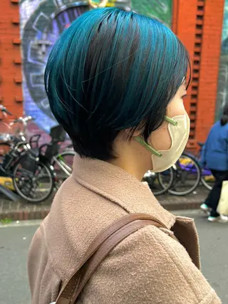 ショート カラー スダユーヤ 💫推しカラーウルフのヘアスタイル