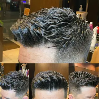 ミディアム 北川 竜也のヘアスタイル
