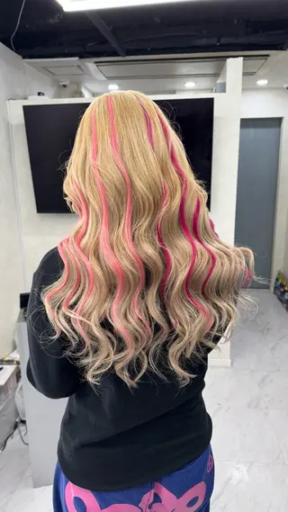 ロング カラー 🌈評価No.1🌈 艶髪カラー❌エクステのヘアスタイル
