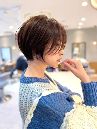 ショート カラー 🌟透明感カラー× 小顔カット いっせいのヘアスタイル
