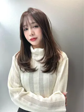 セミロング ナガノ ナミエのヘアスタイル