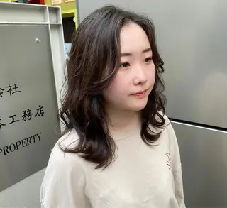 セミロング 藤田 遼のヘアスタイル