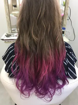 セミロング ロング カラー 髪質改善 中川 翔のヘアスタイル
