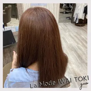 ロング カラー 加藤 優子のヘアスタイル