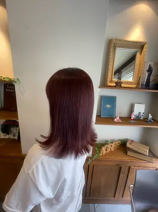 ミディアム 下元 舞香のヘアスタイル