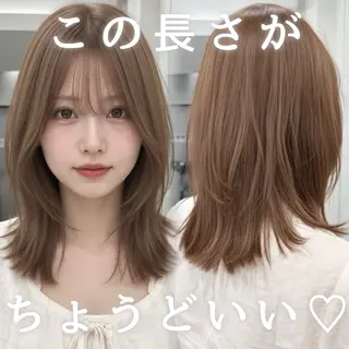 ミディアム 泉 舞香のヘアスタイル