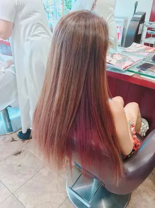 ロング カラー 嶋村 望美のヘアスタイル