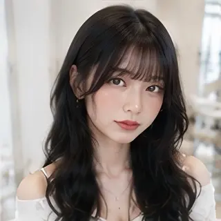 ロング 縮毛矯正/レイヤー/ 前髪カット/おばかんのヘアスタイル