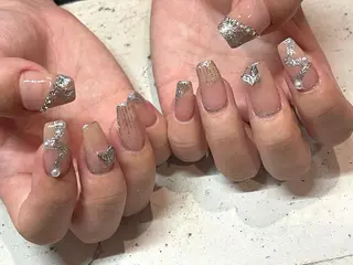 ネイル 韓国/ワンホン/長さ 出しつけ放題🎀のネイルデザイン
