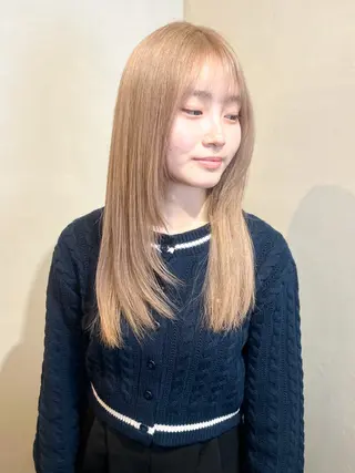 ロング カラー Aya/四条烏丸/ 酸性ストレートのヘアスタイル