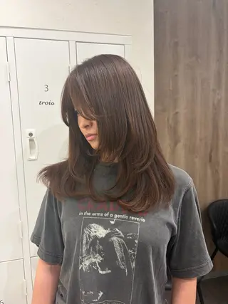 セミロング カラー カラー/髪質改善スペ シャリスト宮本 伸一のヘアスタイル