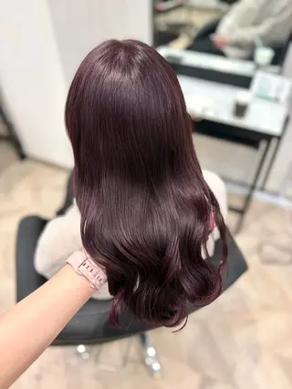 ロング カラー 𝒎𝒐𝒆🩰 名駅/ヘアメ/暖色♡のヘアスタイル