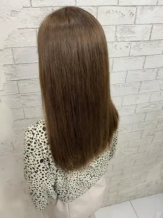 ロング カラー グレージュ達人/赤み 消し/ブリーチ/岩崎のヘアスタイル
