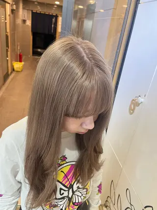 セミロング 小顔カット/韓国 カラー🌙shikiのヘアスタイル