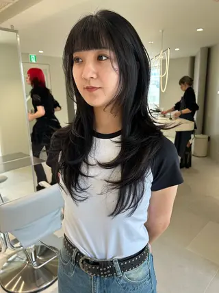 ロング カラー 海外レイヤー /NAGISAのヘアスタイル