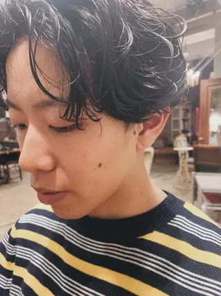 ショート パーマ ボブパーマコテ巻き風 パーマNo1深江秀平のヘアスタイル