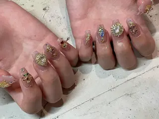 ネイル 韓国/ワンホン/長さ 出しつけ放題🎀のネイルデザイン