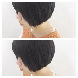 ショート カラー ﾊｲﾄｰﾝ/ｼｮｰﾄ 村上淳乃🐥のヘアスタイル